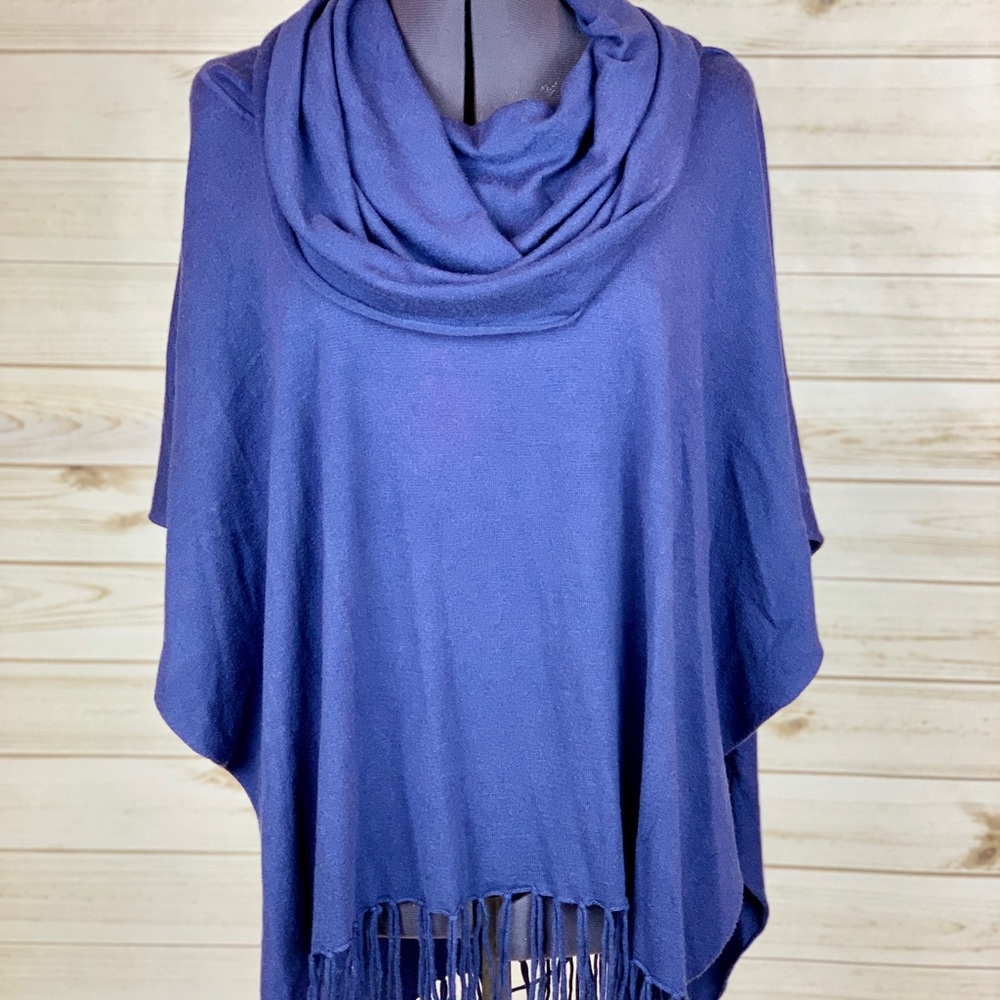 Medium weight pewter soft poncho
